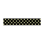 Polka Dots - Pastel Yellow on Black Flano Scarf (Mini)