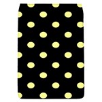 Polka Dots - Pastel Yellow on Black Removable Flap Cover (S)