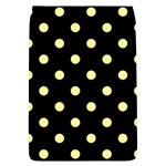 Polka Dots - Pastel Yellow on Black Removable Flap Cover (L)