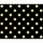 Polka Dots - Pastel Yellow on Black Collage 8  x 10 