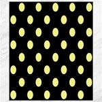 Polka Dots - Pastel Yellow on Black Canvas 8  x 10 