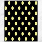 Polka Dots - Pastel Yellow on Black Canvas 16  x 20 