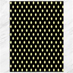 Polka Dots - Pastel Yellow on Black Canvas 36  x 48 
