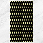 Polka Dots - Pastel Yellow on Black Canvas 40  x 72 