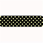 Polka Dots - Pastel Yellow on Black Medium Bar Mat