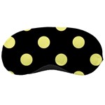 Polka Dots - Pastel Yellow on Black Sleeping Mask