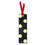 Polka Dots - Pastel Yellow on Black Small Book Mark