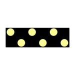 Polka Dots - Pastel Yellow on Black Sticker (Bumper)
