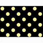 Polka Dots - Pastel Yellow on Black 5  x 7  Photo Cards