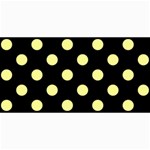 Polka Dots - Pastel Yellow on Black 4  x 8  Photo Cards