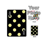 Polka Dots - Pastel Yellow on Black Playing Cards 54 (Mini)