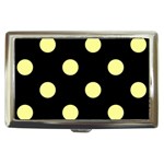 Polka Dots - Pastel Yellow on Black Cigarette Money Case