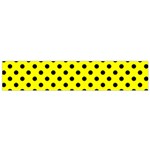 Polka Dots - Black on Yellow Flano Scarf (Small)