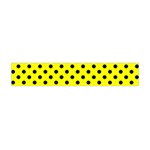 Polka Dots - Black on Yellow Flano Scarf (Mini)