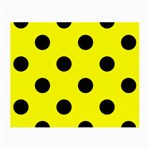 Polka Dots - Black on Yellow Small Glasses Cloth