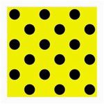 Polka Dots - Black on Yellow Medium Glasses Cloth