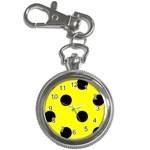Polka Dots - Black on Yellow Key Chain Watch