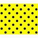 Polka Dots - Black on Yellow Collage 8  x 10 