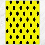 Polka Dots - Black on Yellow Canvas 12  x 16 