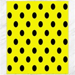 Polka Dots - Black on Yellow Canvas 20  x 24 