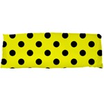 Polka Dots - Black on Yellow Body Pillow Case Dakimakura (Two Sides)