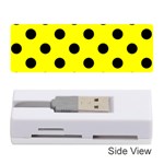 Polka Dots - Black on Yellow Memory Card Reader (Stick)