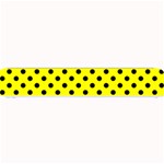Polka Dots - Black on Yellow Small Bar Mat