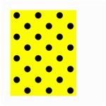 Polka Dots - Black on Yellow Small Garden Flag (Two Sides)