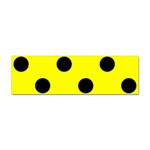 Polka Dots - Black on Yellow Sticker Bumper (100 pack)