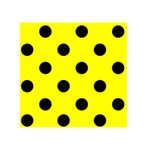 Polka Dots - Black on Yellow Greeting Card 5  x 7 