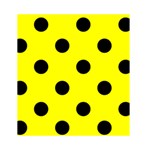 Polka Dots - Black on Yellow Greeting Card 4.5  x 6 