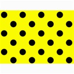 Polka Dots - Black on Yellow 5  x 7  Photo Cards