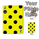 Polka Dots - Black on Yellow Playing Cards 54 Designs