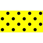Polka Dots - Black on Yellow YOU ARE INVITED 3D Greeting Card (8x4)