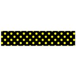 Polka Dots - Yellow on Black Flano Scarf (Small)
