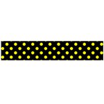Polka Dots - Yellow on Black Flano Scarf (Large)