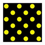 Polka Dots - Yellow on Black Medium Glasses Cloth