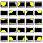 Polka Dots - Yellow on Black 9mm Italian Charm (25 pack)