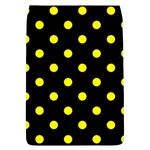 Polka Dots - Yellow on Black Removable Flap Cover (L)