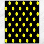 Polka Dots - Yellow on Black Canvas 16  x 20 