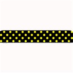 Polka Dots - Yellow on Black Small Bar Mat