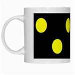 Polka Dots - Yellow on Black Black Mug