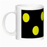 Polka Dots - Yellow on Black Night Luminous Mug