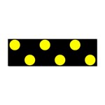 Polka Dots - Yellow on Black Sticker Bumper (10 pack)