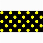 Polka Dots - Yellow on Black 4  x 8  Photo Cards