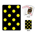 Polka Dots - Yellow on Black Playing Cards Single Design