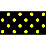 Polka Dots - Yellow on Black YOU ARE INVITED 3D Greeting Card (8x4)