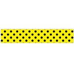 Polka Dots - Black on Canary Yellow Flano Scarf (Large)