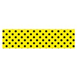 Polka Dots - Black on Canary Yellow Satin Scarf (Oblong)