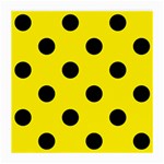 Polka Dots - Black on Canary Yellow Medium Glasses Cloth